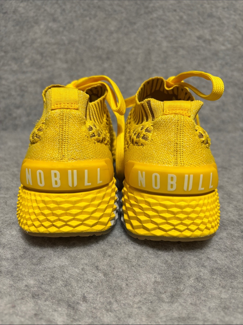 NOBULL Project Yellow Lemon Drop Knit Runner Trainer Unisex Sneaker W9/M7.5 - Picture 3 of 9